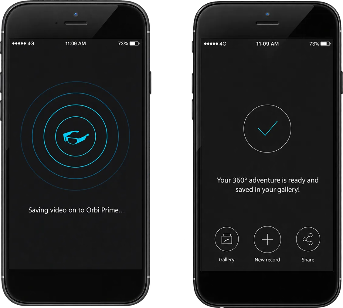 Orbi app screens