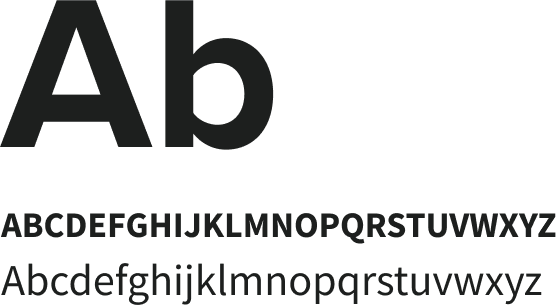 Brand typeface specimen